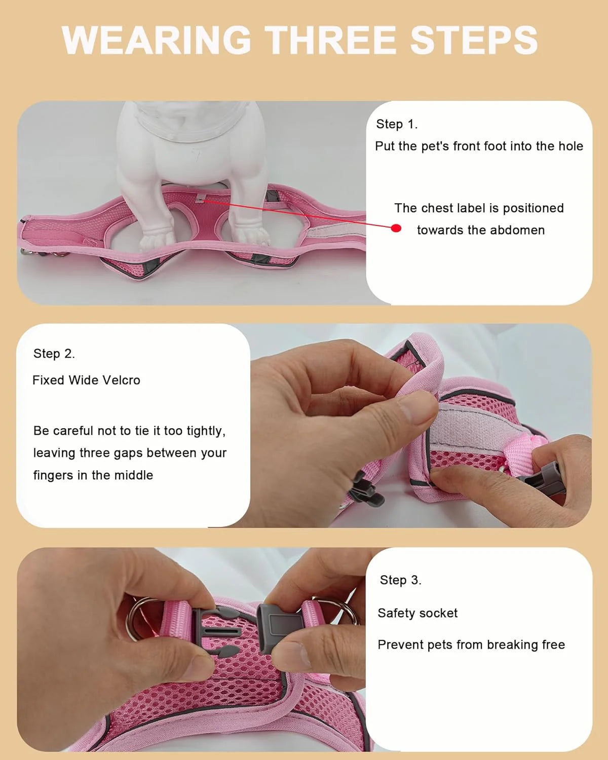 Pink Soft Mesh Dog Harness and Leash Set,No Escape Puppy Harnesses for Training Walking， Reflective Adjustable Puppy Vest for Small Medium Dogs, Cats (Blue, S)