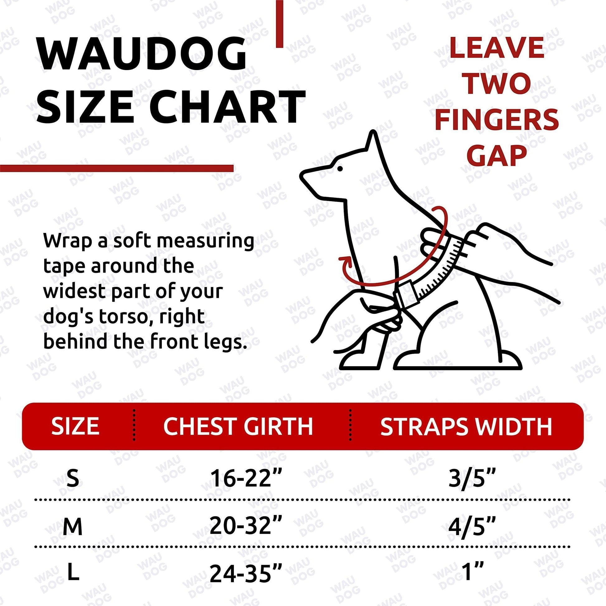 WAUDOG Waterproof Dog Harness Adjustable Dog Harness for Large Dogs Small and Medium Dogs Heavy Duty Dog Harness with Durable Metal Clasp and QR Dog Tag Boy & Girl Dog Harness Orange (24 35In)