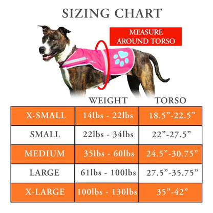 Dog Reflective Vest – Multiple Color Options with Hi Vis Fluorescent Visibility Helping to Safeguard Your Pet on off Leash in Urban & Rural Areas